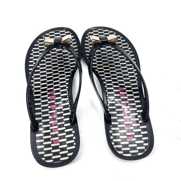 COACH Landon Black Thong Flip Flop Sandals - Picture 4 of 8